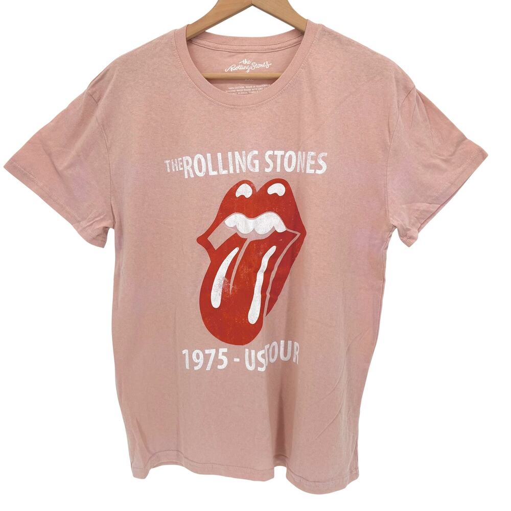 NWOT Rolling Stones T Shirt Womens XXL 1975 US Tour Pink Band Graphic Tee Tongue